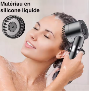 Pommeau de Douche Haute Pression avec Filtre – 5 Filtres Anti-Calcaire, Jet Hydraulique pour Eau Dure + Tuyau Gratuit